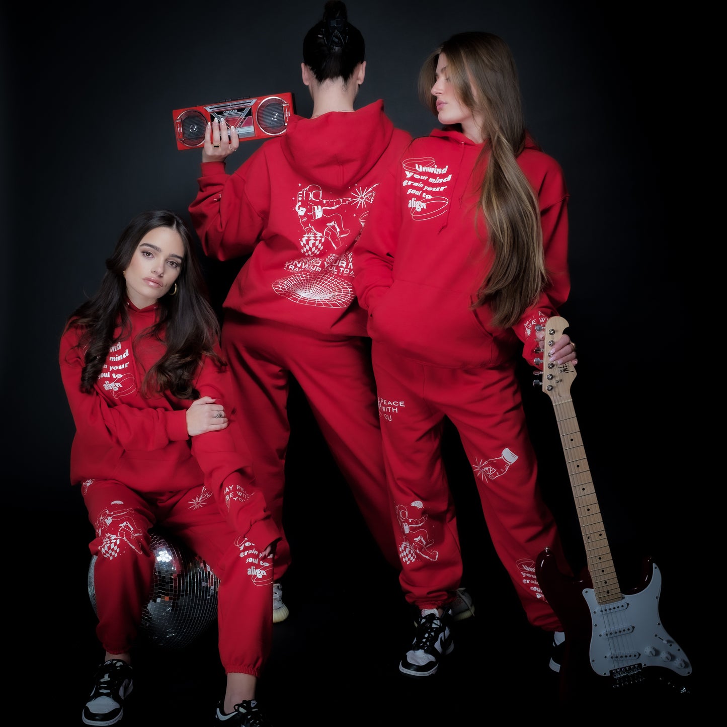 UNWIND YOUR MIND RED HOODIE