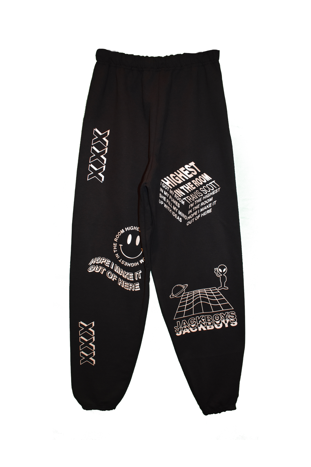 HIGHEST IN THE ROOM- BLACK SWEATPANTS