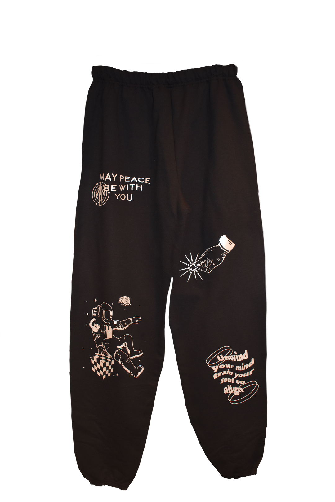 UNWIND YOUR MIND BLACK SWEATPANTS