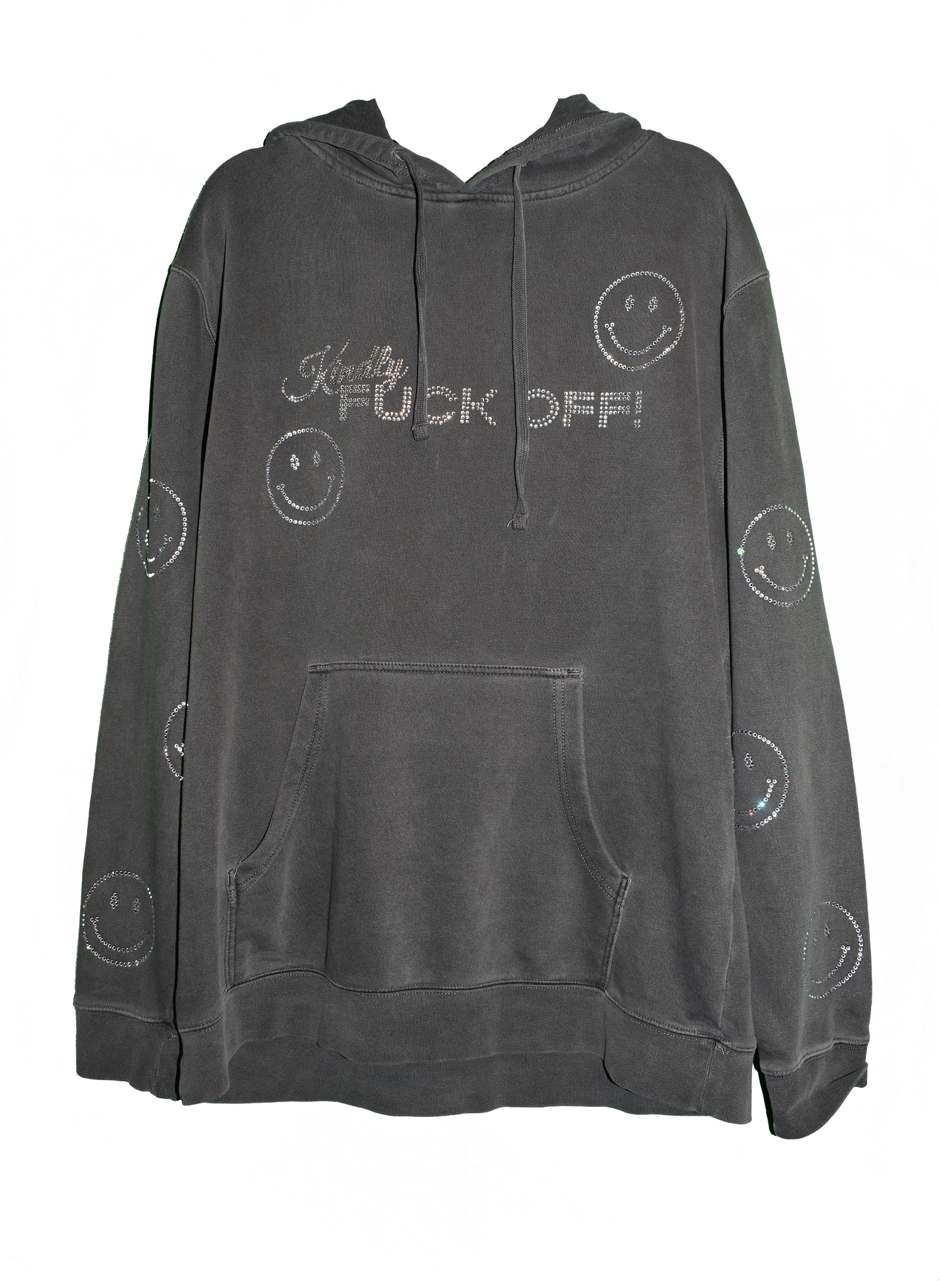 KINDLY F OFF RHINESTONE HOODIE