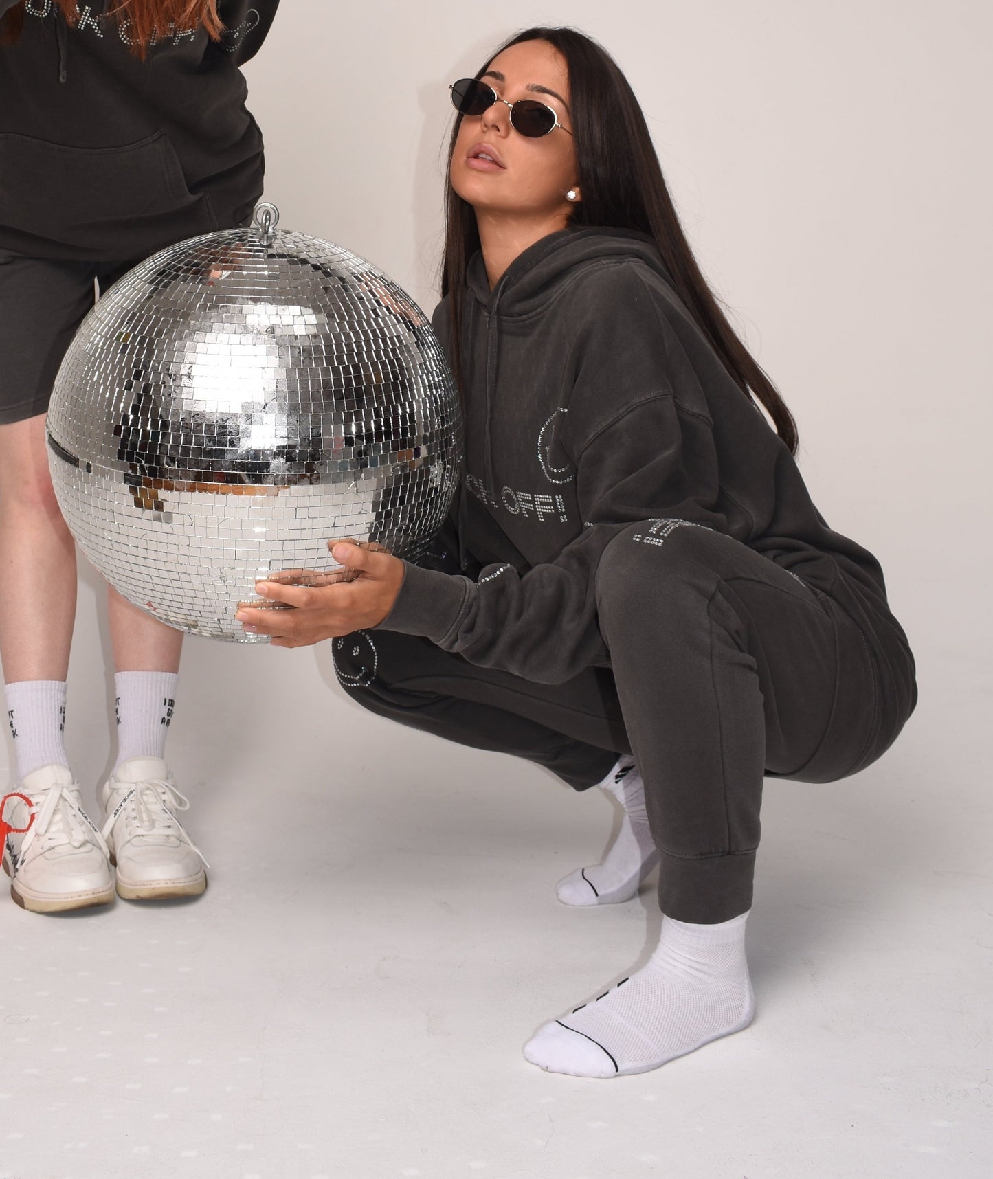 KINDLY F OFF RHINESTONE SWEATPANTS