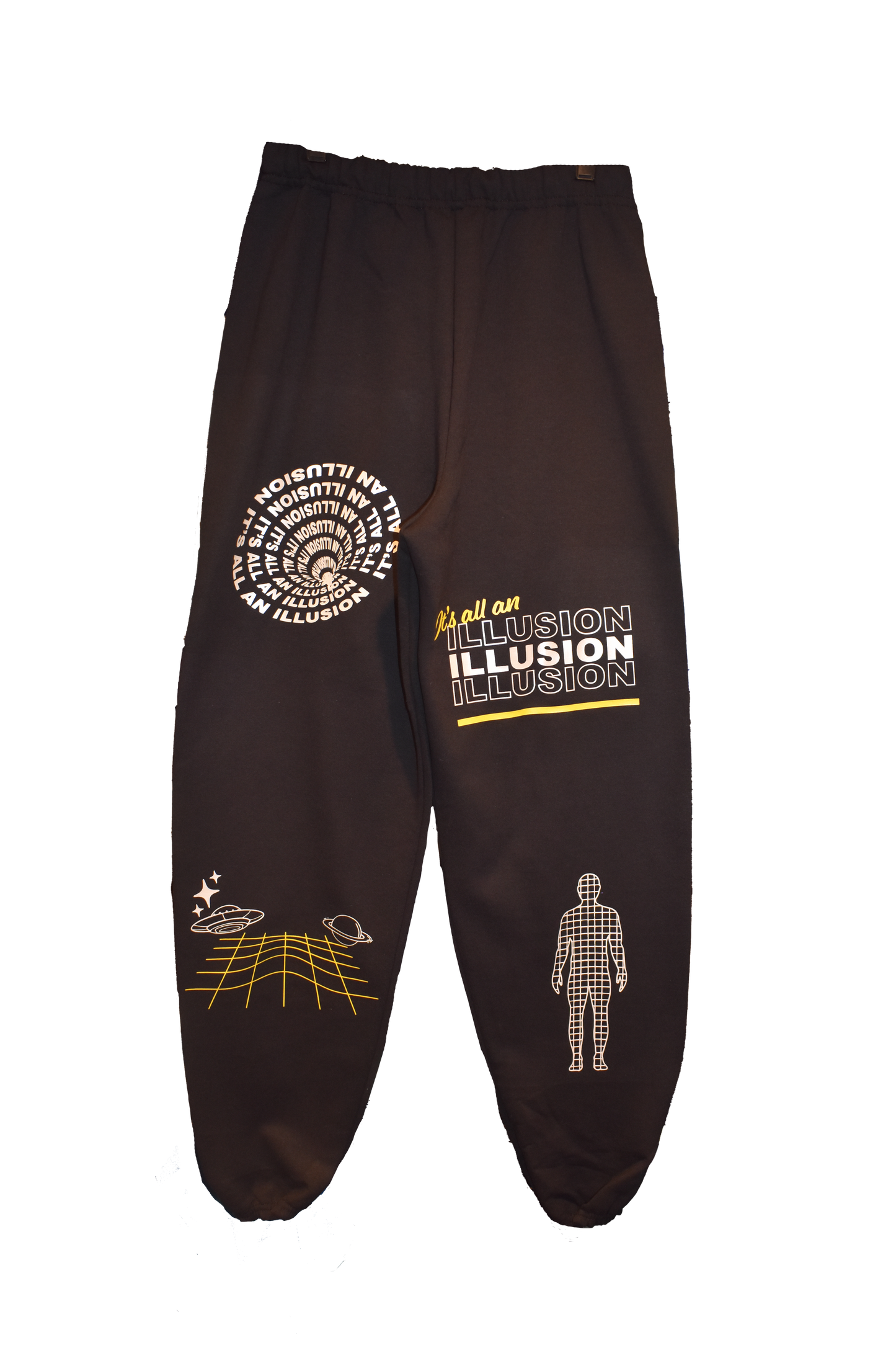 BLACK ILLUSION SWEATPANTS