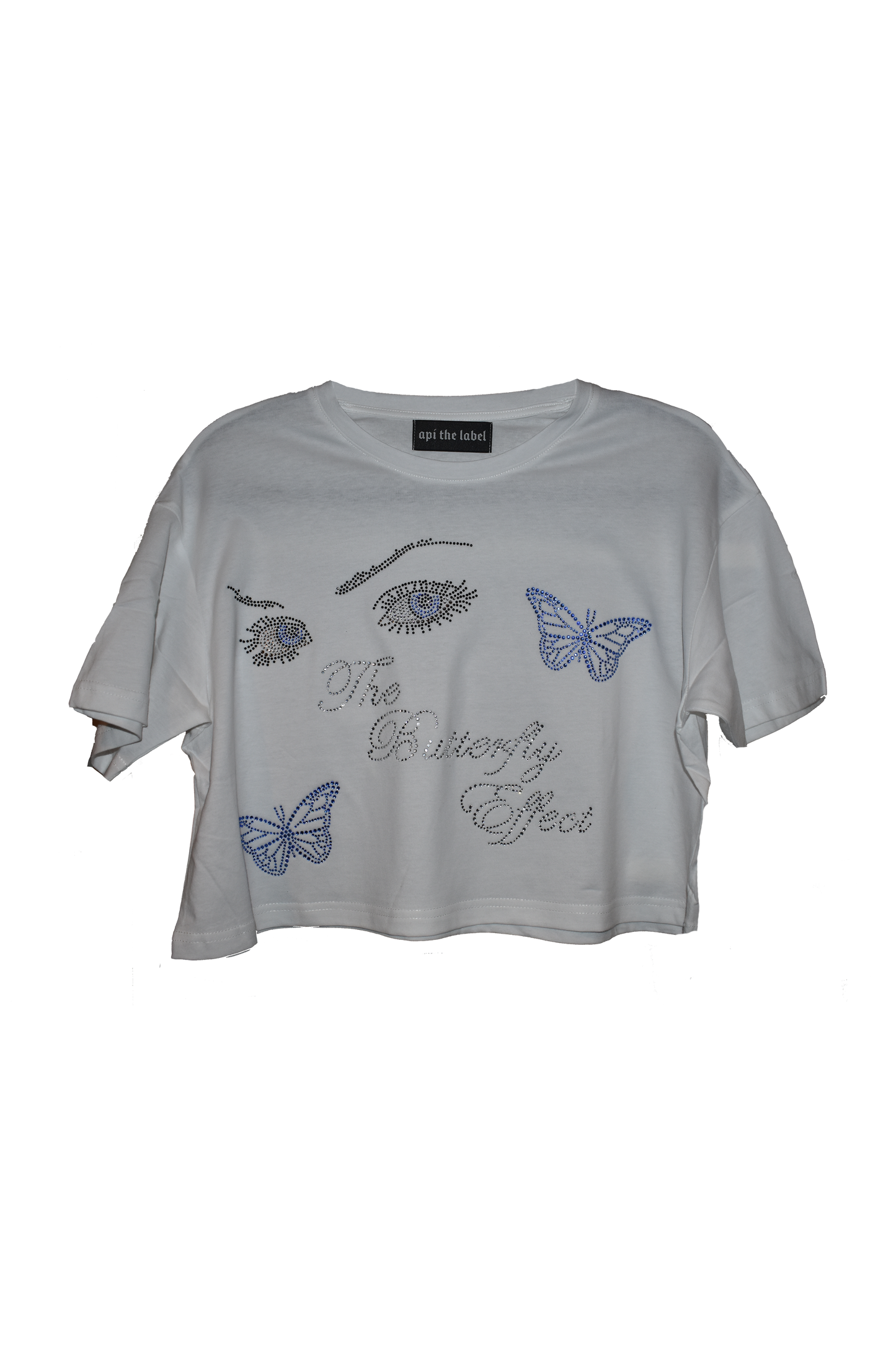 BUTTERFLY EFFECT RHINESTONE CROP TOP – API The Label